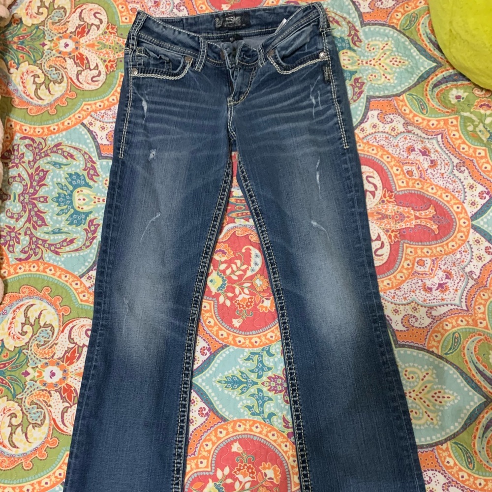 Silver suki slim boot